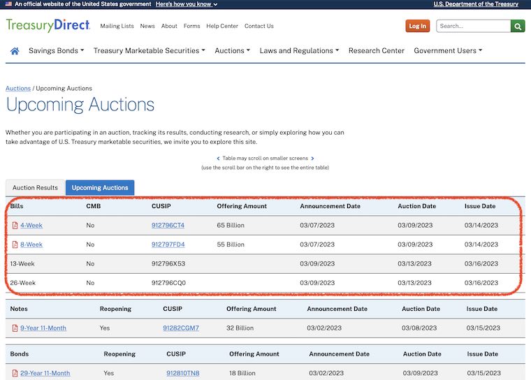 TreasuryDirect Auctions2